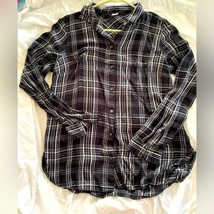 Old navy black plaid